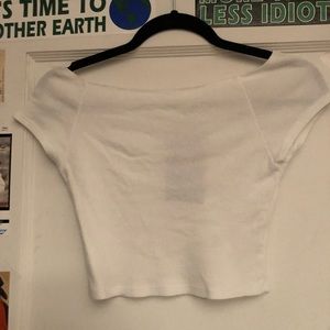 brandy melville white crop top